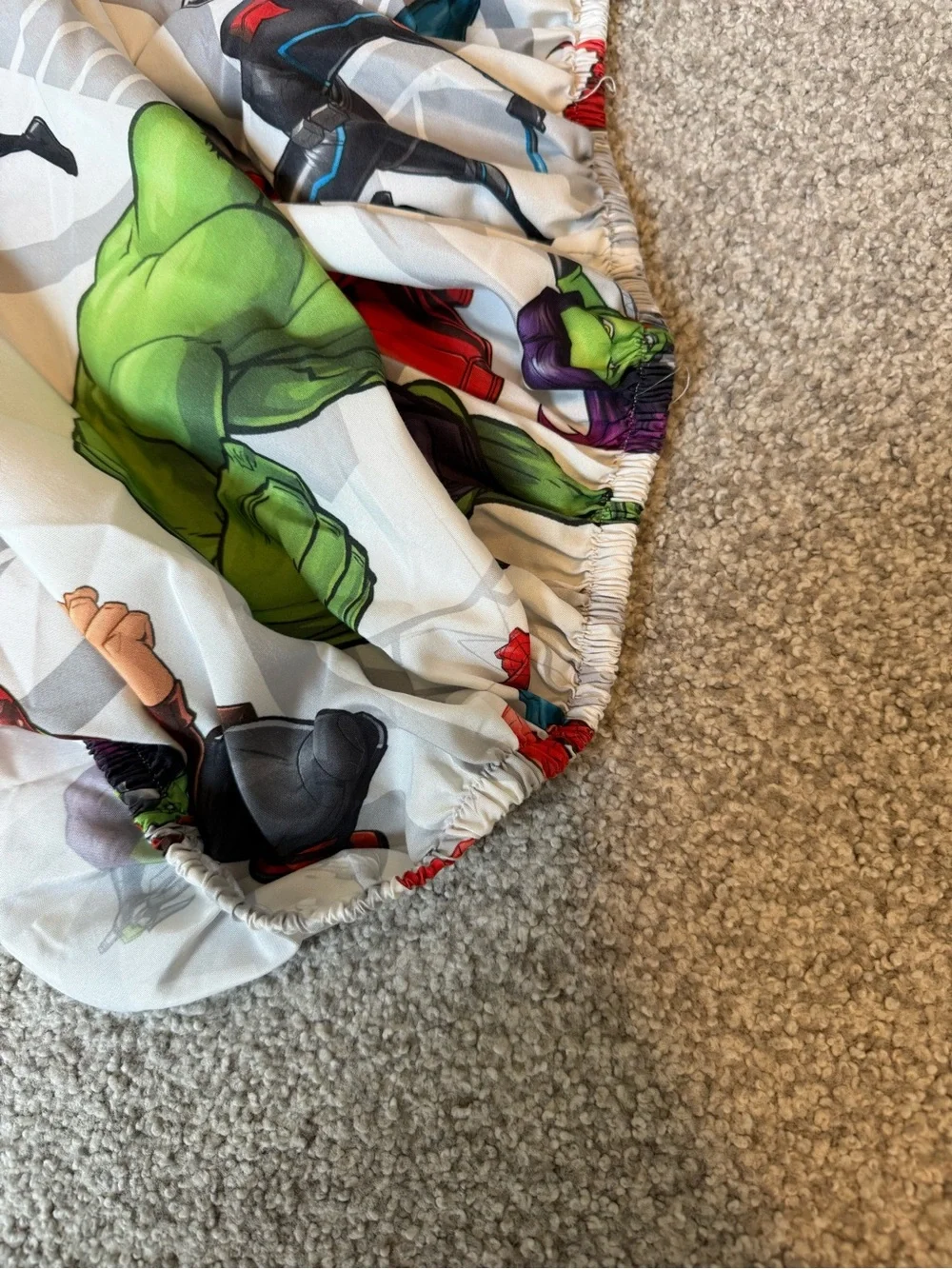 Marvel Avengers Kids Bedding Sheet in White, Green, Red, Blue